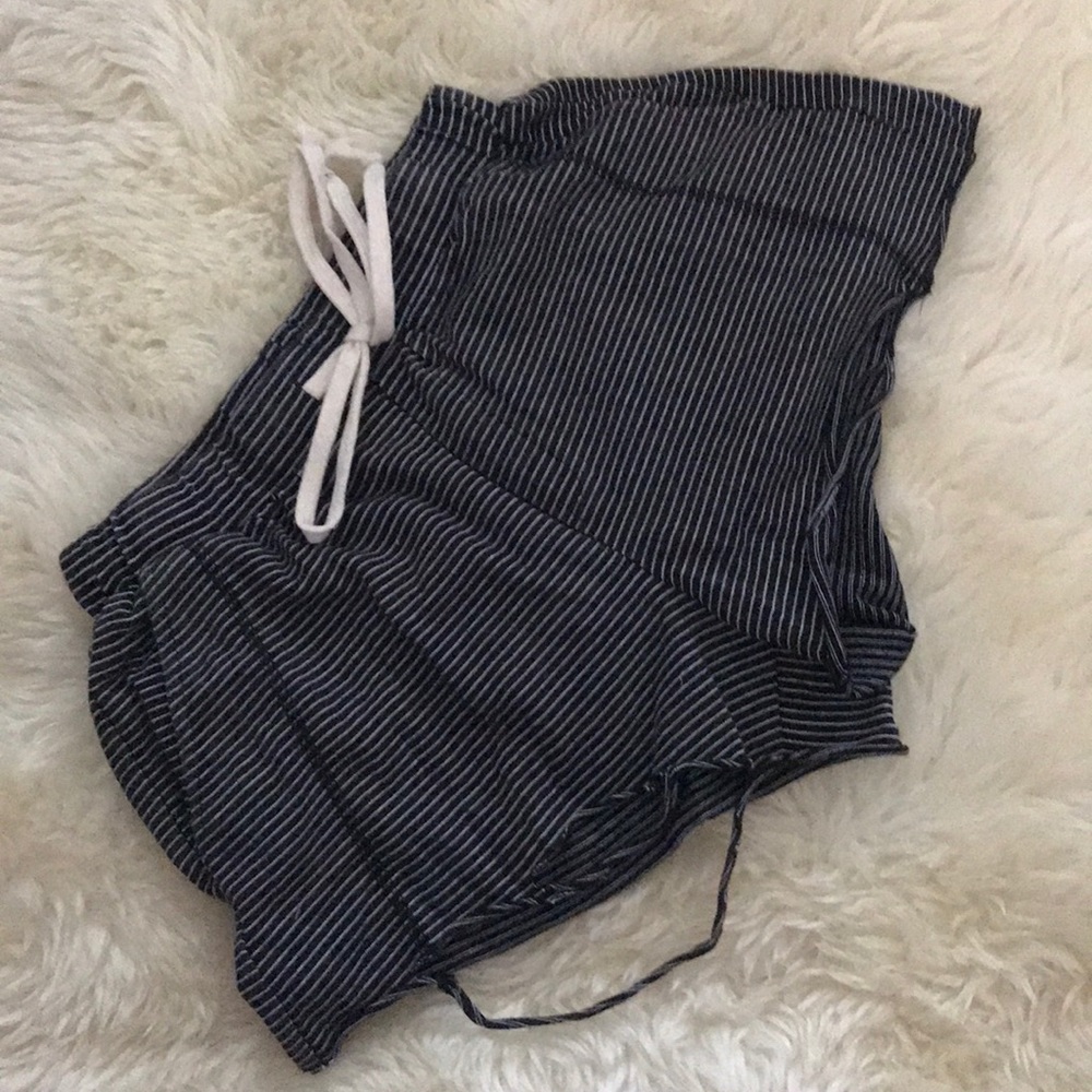 Charcoal distressed Cut up drawstring Shorts - Picture 2 of 8